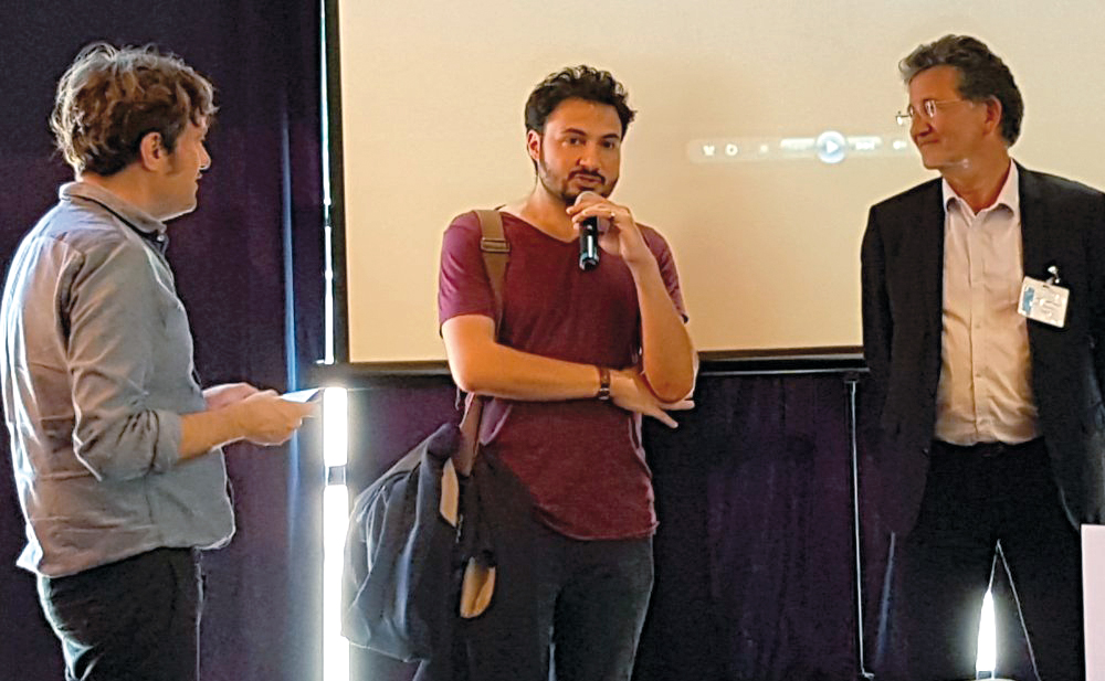 Kévin Grosset, lauréat du concours TSA 2018, et Denis Vallance, président de l'Unaforis Anne Simonot