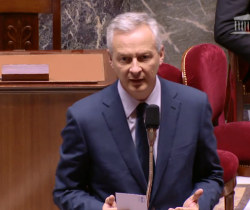 Bruno Le Maire, le 4 octobre 2018 dans l’hémicycle. Capture d'écran