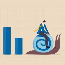 Toujours à la baisse, la tendance indique un ralentissement de la dynamique enclenchée ces dernières années. © Getty Images