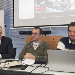 Benoit Dal Ferro, expert IA, Sébastien Michel, sec. gal FCE-CFDT, et David Nicolay, DSC CFDT d'Albéa Tubes. © BD